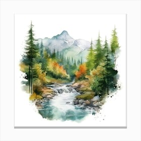 Watercolor Landscape Canvas Print