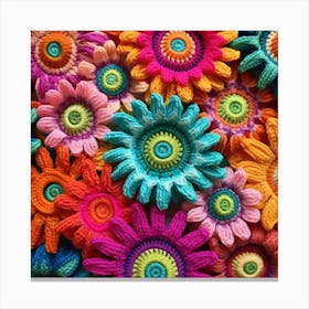 Crochet Flowers 2 Canvas Print