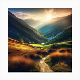 Sunset In The Mountains 29 Canvas Print