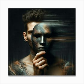 Man With A Mask Canvas Print