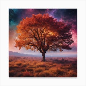 Tree And Sky Landscape Canvas Print