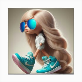 Nike Girl 4 Canvas Print