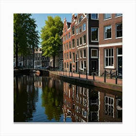 Default Amsterdam In A Row 3 Canvas Print