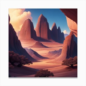 Desert Landscape Canvas Print