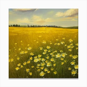 Yellow Daisy Field Canvas Print