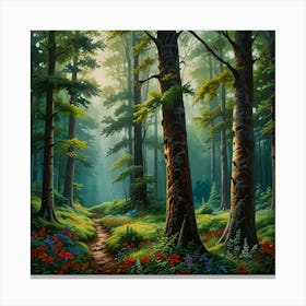 Path In The Woods 1 Canvas Print