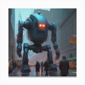 Robot City 20 Canvas Print