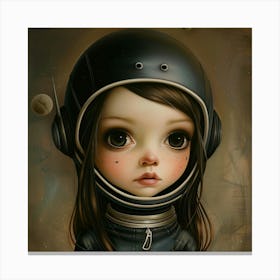 Little Girl In Space Canvas Print