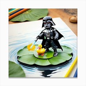 Darth Vader And Duck 1 Canvas Print