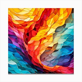 Colorful Texture Pattern Design Art Shapes Gradient Vibrant Fluid Composition Contemporary (3) Canvas Print