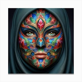 Islamic Face Painting Canvas Print