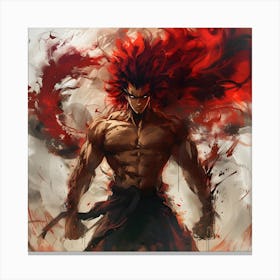 Red Hair Demon Fighter Canvas Print