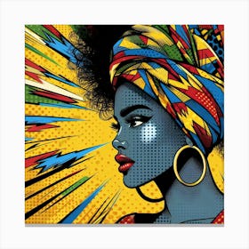 Zuwena Pop African Woman Canvas Print