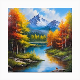 Autumn By The River Canvas Print