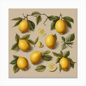 Default Default Vintage Lemons For Defferent Seasons Aestethic 3 (1) Canvas Print