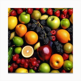 Collage Of Fruit Canvas Print