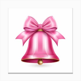 Pink Bell With Bow 1 Canvas Print