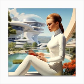 Futuristic Woman 102 Canvas Print