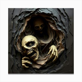 Skeletons In A Hole Canvas Print