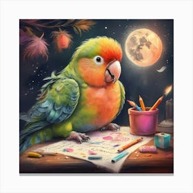 Parrot Painting 2 Canvas Print