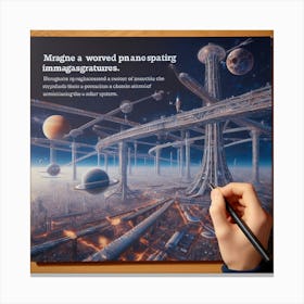Magna Wavy Space Spreading Image Canvas Print