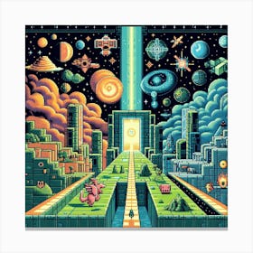 8-bit parallel universe 2 Canvas Print