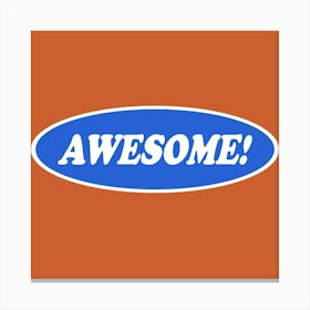 Retro Awesome Kids Bedroom Canvas Print