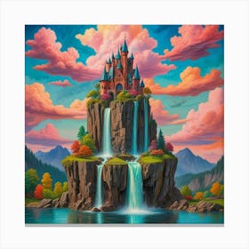 Enchanted Heights The Castle Of Cascading Waters (15) Canvas Print