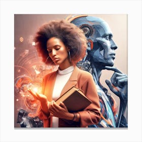 Futuristic Woman 3 Canvas Print