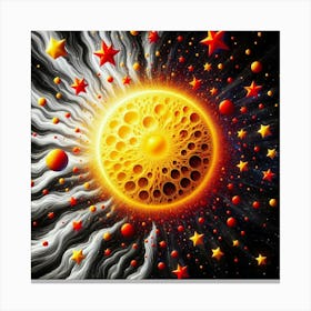 Sun And Stars 1 Canvas Print