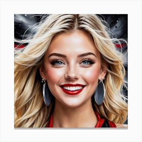 smiling Blonde Canvas Print