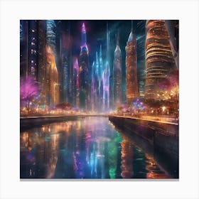 0 Generate An Amazing Image Of A Beautiful City Char Esrgan V1 X2plus Canvas Print