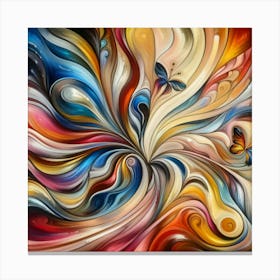 Abstract Butterfly Art Canvas Print