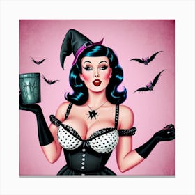 Pinup Witch 1 Canvas Print