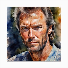 Clint Eastwood 2 Canvas Print