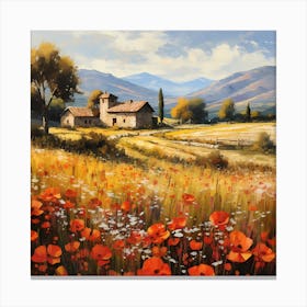 Brush Ballet: Tuscan Whirlwind Canvas Print