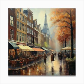 Rainy Day In Amsterdam 8 Canvas Print