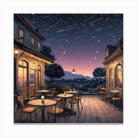 Cafe Terrace At Night (14) Canvas Print