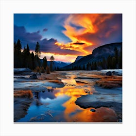 Landscape Spiritual Abstraction Yellowstone National Park Studio Photography Canvas Print