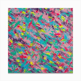 Colorful Brushstrokes Abstract Painting Canvas Print