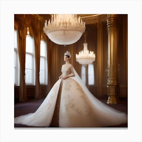 Russian Wedding Dress Canvas Print