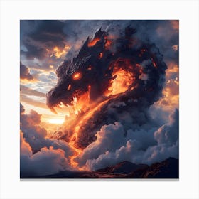 Volcanic Dragon Eruption Canvas Print