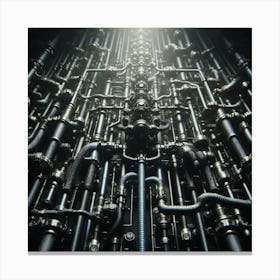 Industrial Pipe Structure Canvas Print