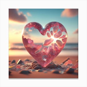 Heart Of Sand Canvas Print