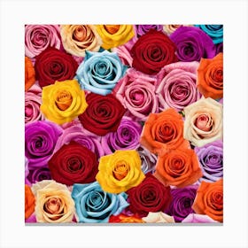 Colorful Roses Background 12 Canvas Print