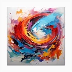 AI Chromatic Symphony: A Vivid Abstract Canvas  Canvas Print