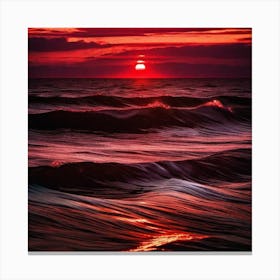 Sunset Over The Ocean 62 Canvas Print