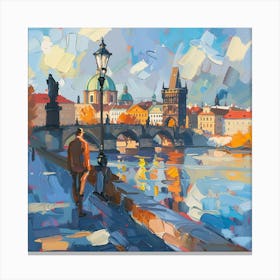 A Prague With Charles Bridge Oil Painting Illust 1720468046 1 Canvas Print