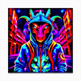 Psychedelic Hip Dragon Canvas Print