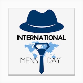 Blue International Men S Day Canvas Print
